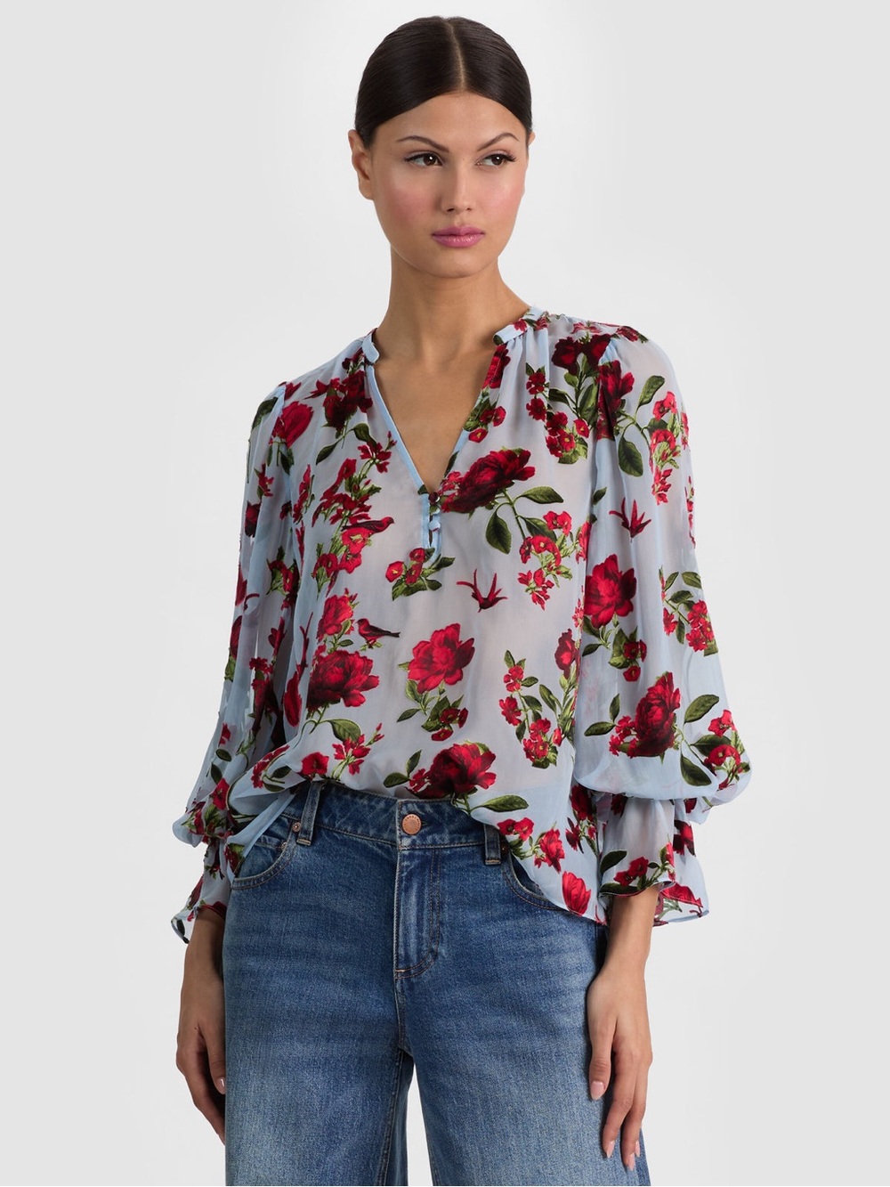 NWT Alice + Olivia MORANNE BLOUSE